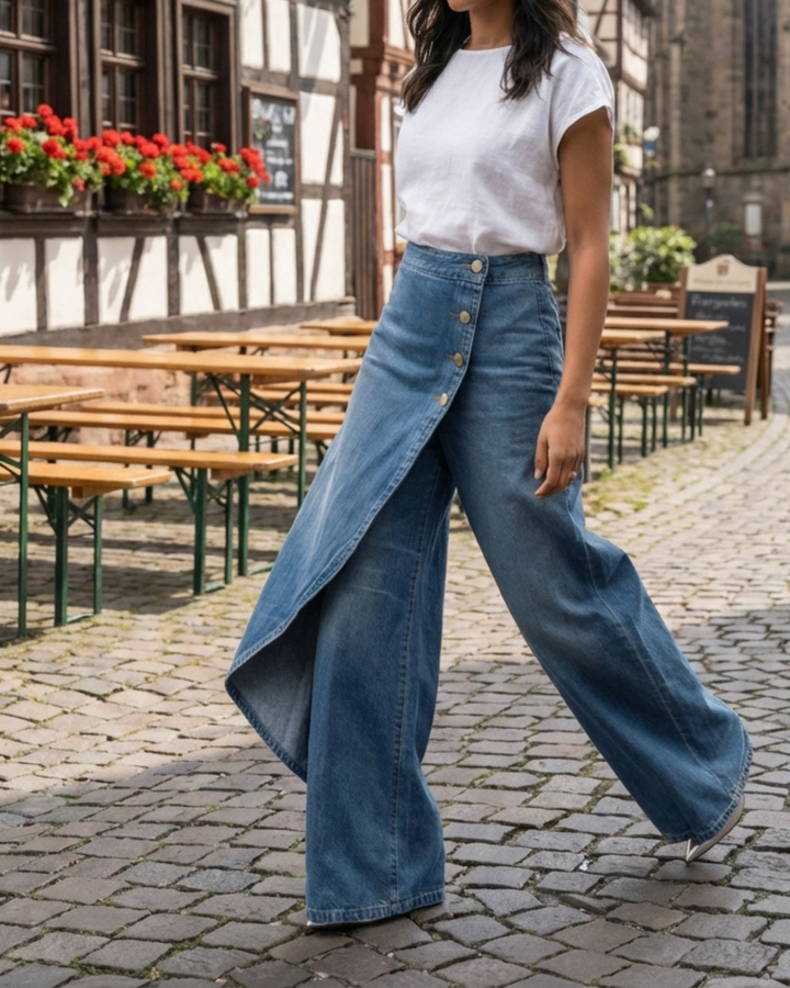 Pantalones vaqueros con vuelta