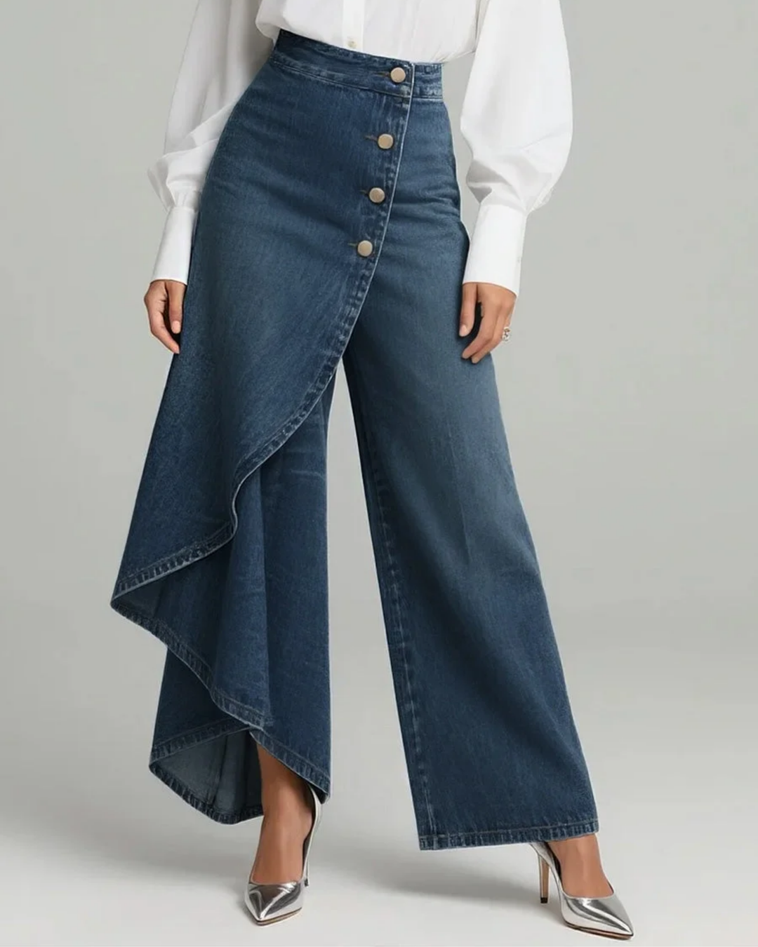 Pantalones vaqueros con vuelta
