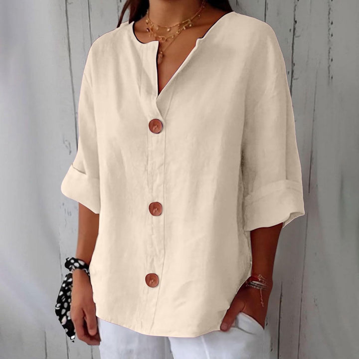 Maeve - Camisa de Cuello en V