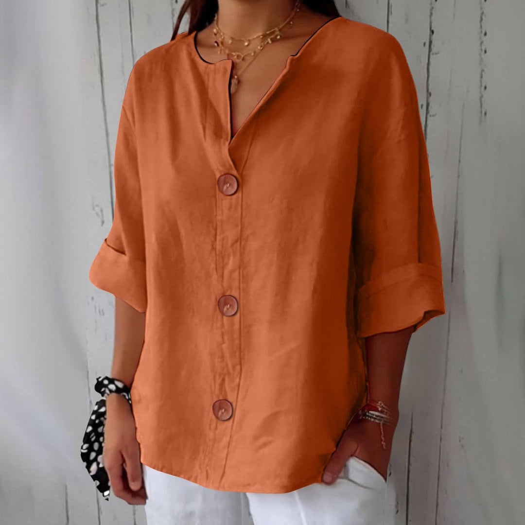 Maeve - Camisa de Cuello en V