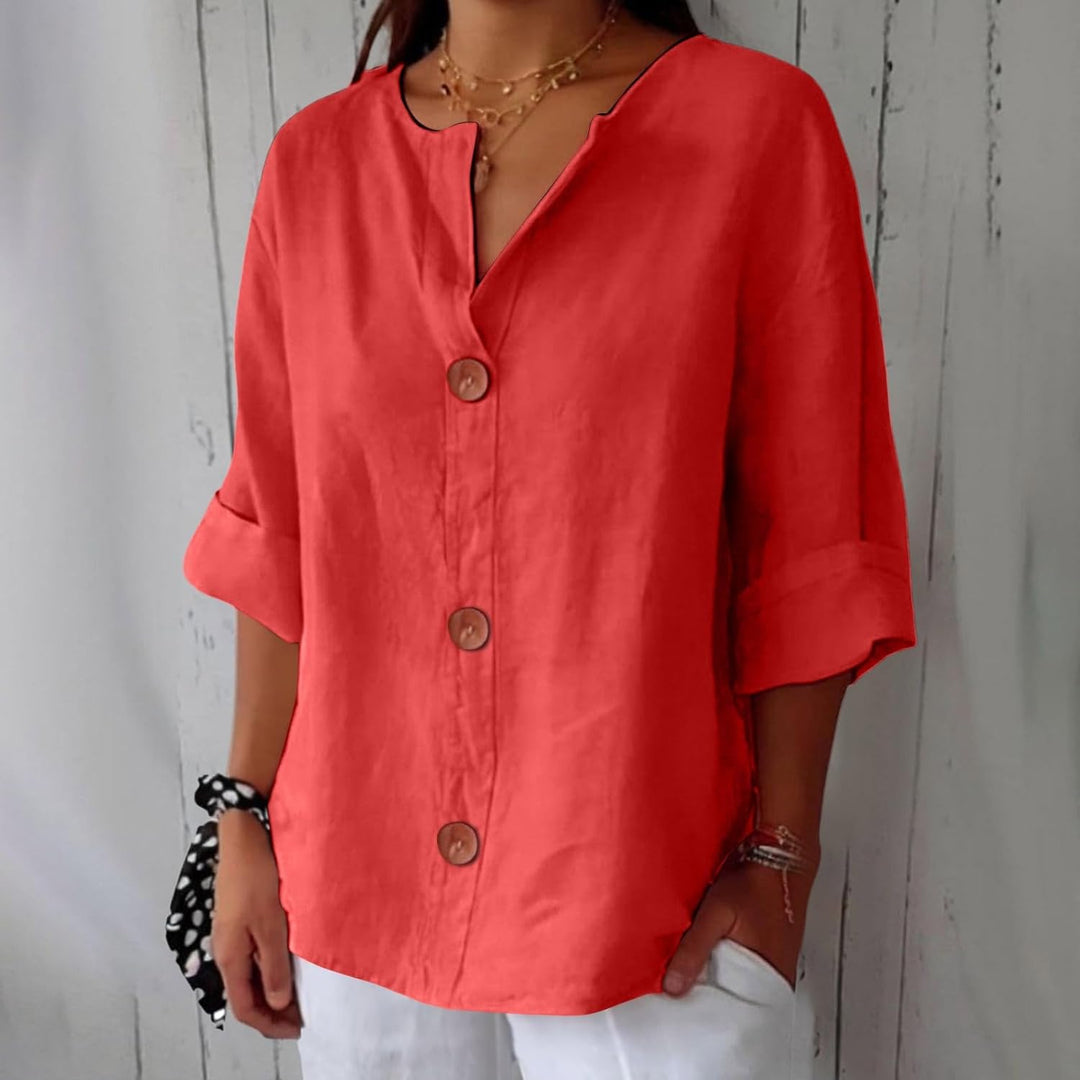 Maeve - Camisa de Cuello en V