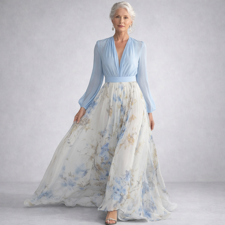 Drina - Vestido maxi con estampado floral