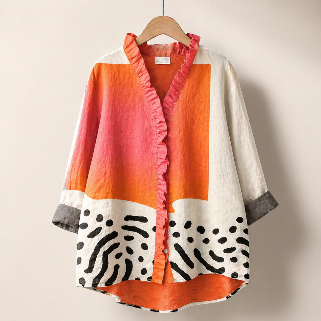 Melinda | Elegante Blusa de Verano en Lino