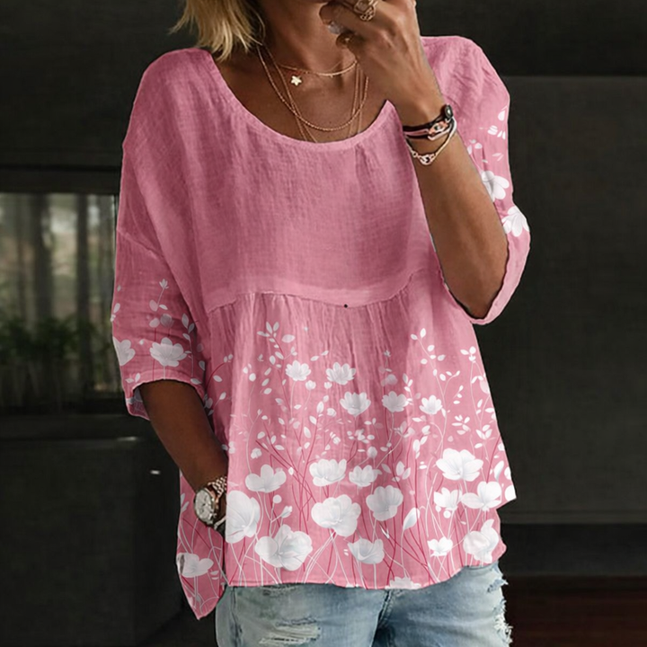 Blusa Patchwork Bordada de Flores