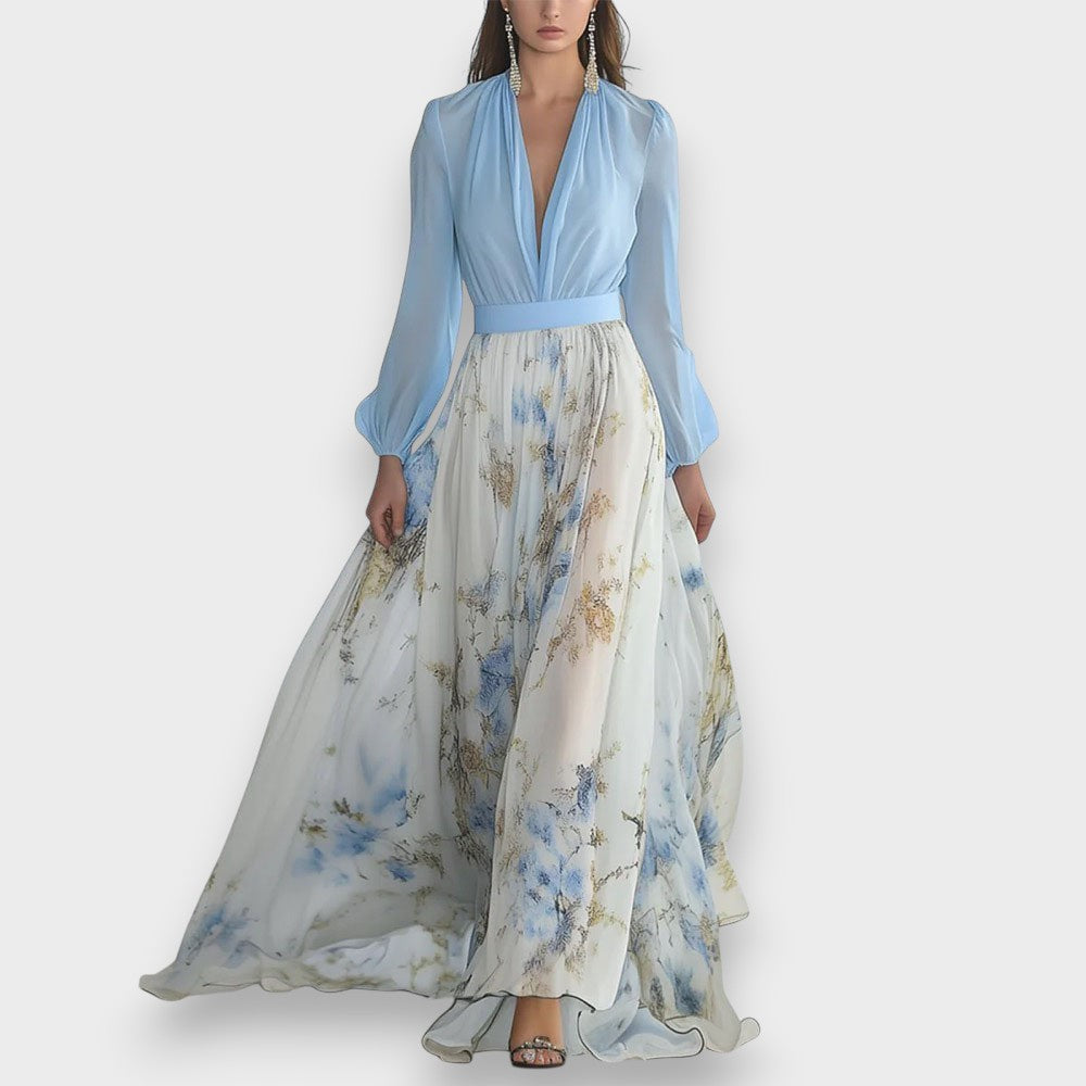 Drina - Vestido maxi con estampado floral