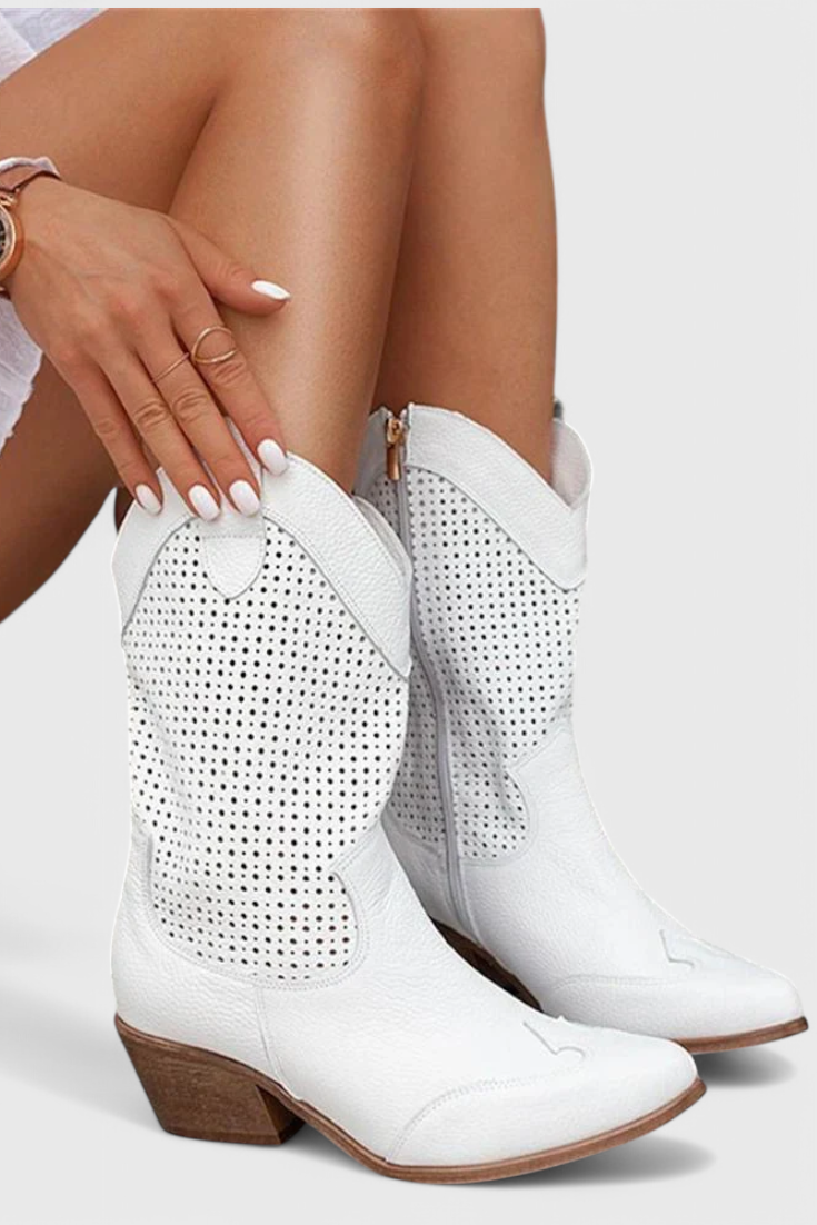 Pilar | Botas de Vaquero Modernas con Cremallera Lateral