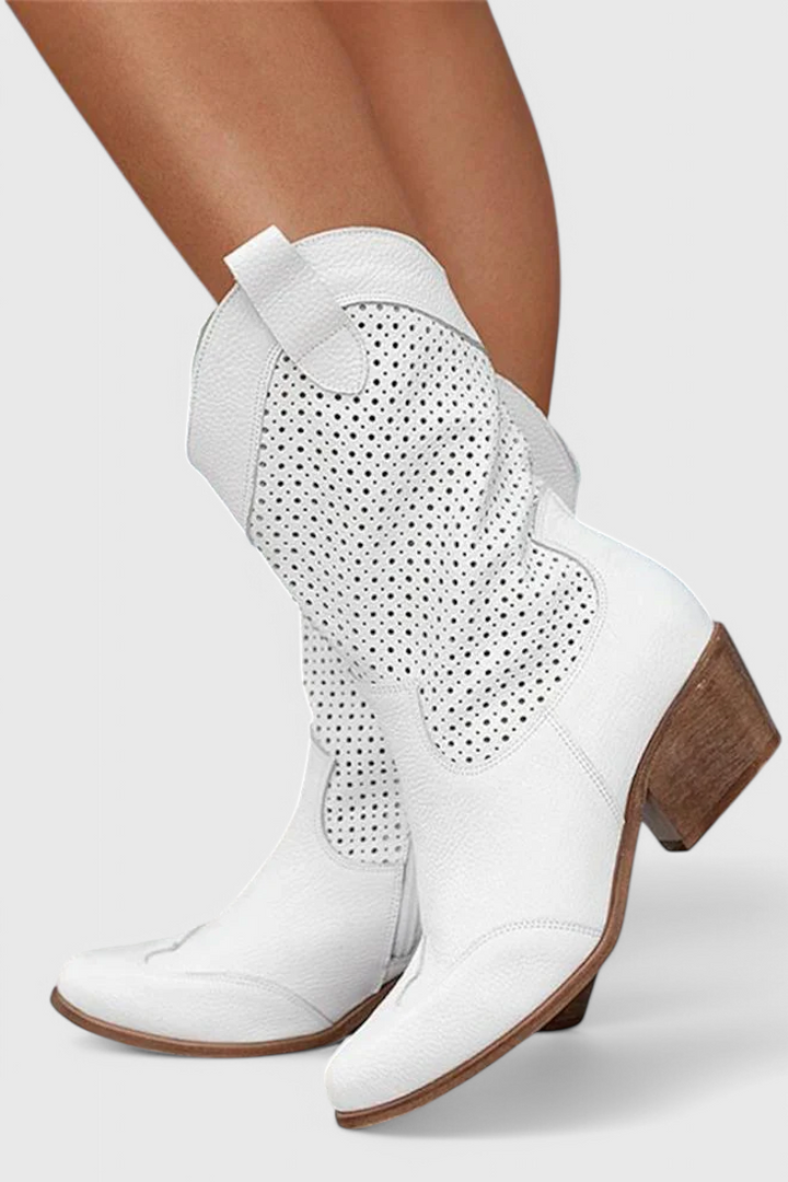 Pilar | Botas de Vaquero Modernas con Cremallera Lateral