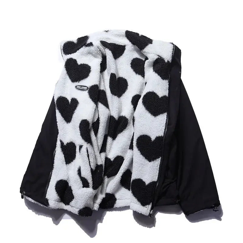 Camila | Chaqueta reversible con corazones