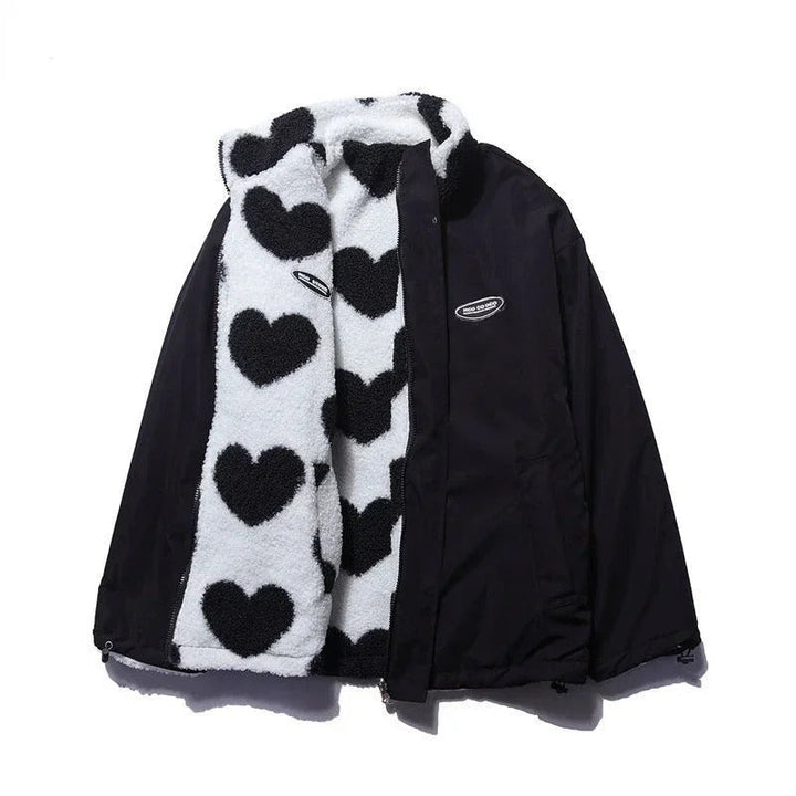 Camila | Chaqueta reversible con corazones