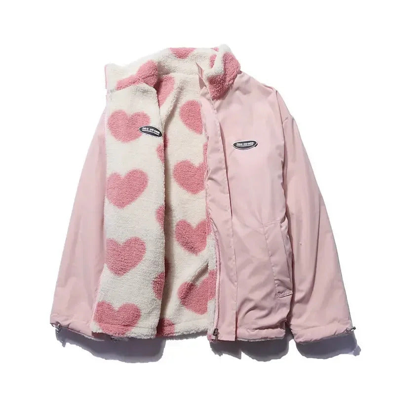 Camila | Chaqueta reversible con corazones